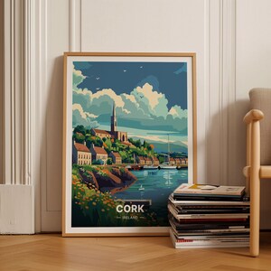 Cork City Ireland Travel Poster, Wall Art for Home & Office, Unique Birthday or Anniversary Gift Idea, C20-1595