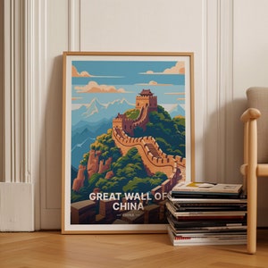 Great Wall of China Poster, Travel-Inspired Wall Art, Home Decor, Art Lover Gift, Scenic China Landscape, C20-1024