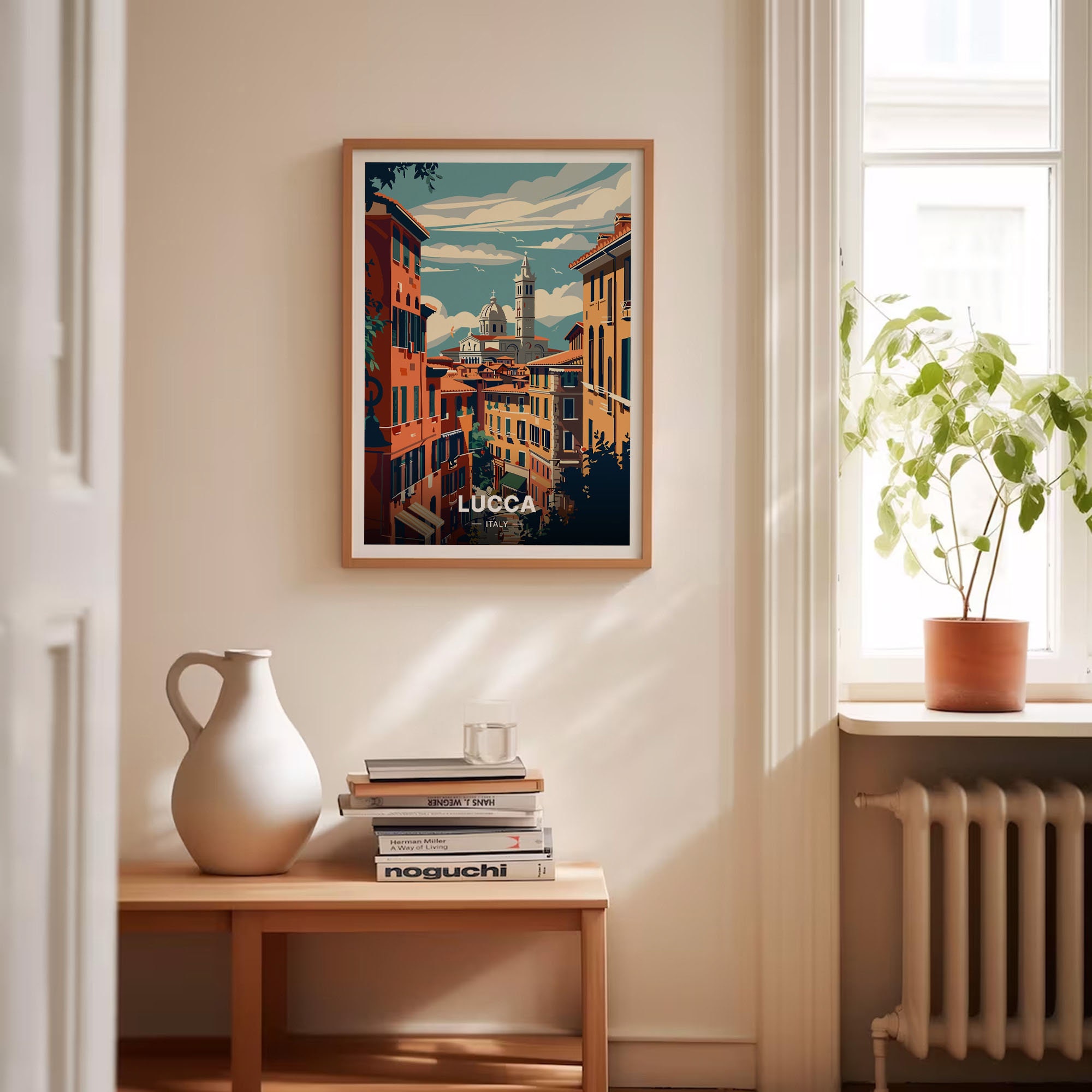 Lucca Italy Travel Poster, Italian Landscape Art, C20-1416 - Etsy
