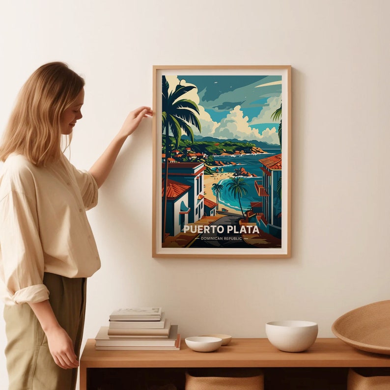 Puerto Plata Travel Poster, Caribbean Wall Art, C20-1192 imagen 2