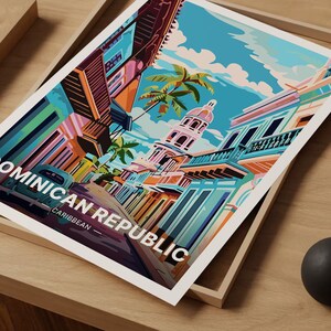 Santo Domingo Print, Dominican Republic Travel Poster, Mid-Century Modern Art, C20-743 image 5
