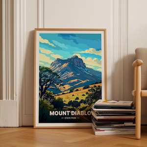 California Mount Diablo State Park Poster, Scenic Travel Art, Home Office Decor, Art Lover Gift Idea, C20-1250