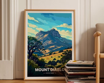 Mount Diablo State Park Poster, California Travel Art, C20-1250