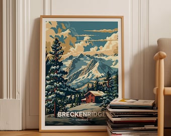 Breckenridge Ski Resort Art Print, Colorado Mountain Landscape, C20-1404