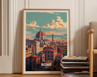 Rome Travel Poster, Italy Wall Art, C20-703