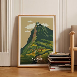 Cnicht Mountain Landscape Poster, Wales Travel Art, Eryri Wall Decor, Scenic Nature Print, Adventure Souvenir Gift, C20-1623
