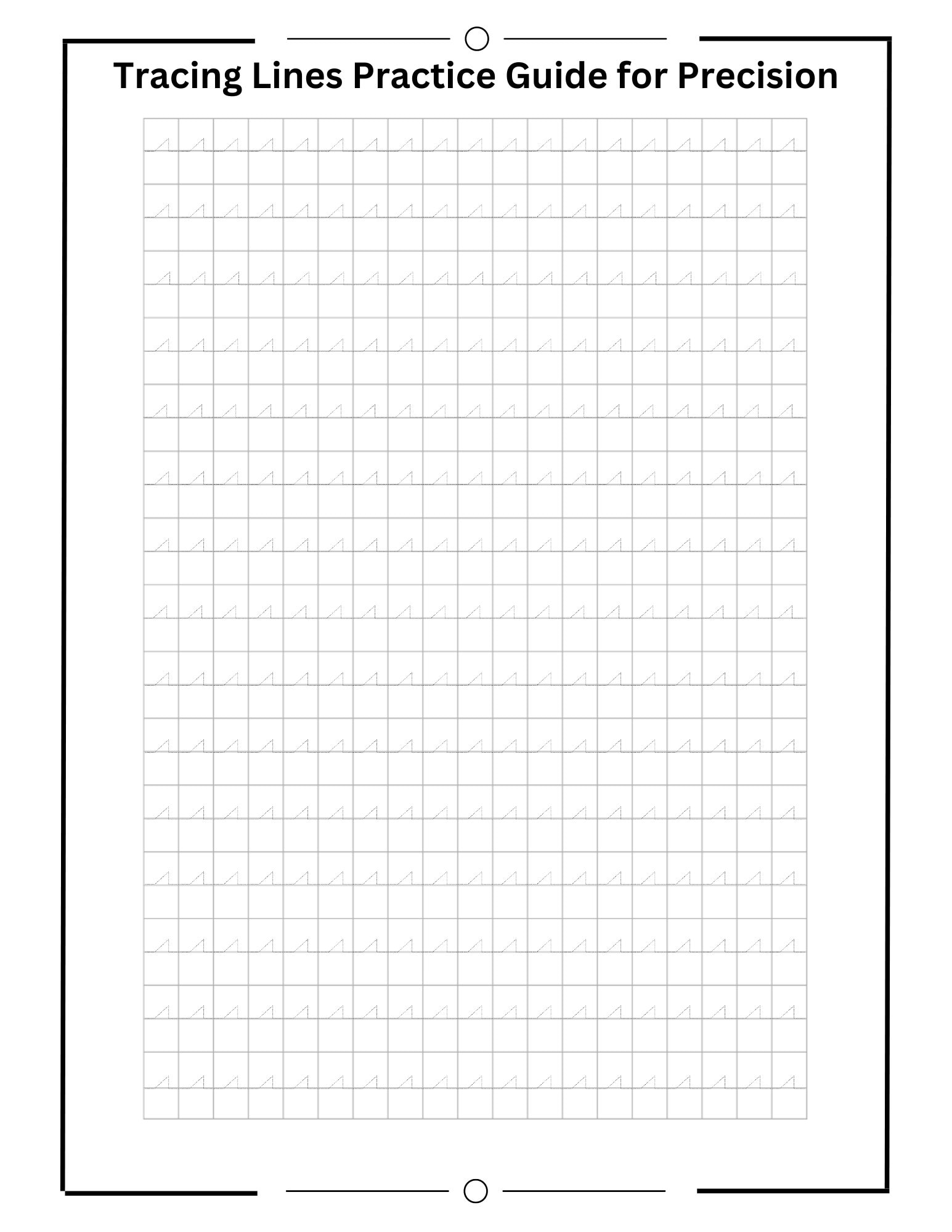 Tracing Guide. Prep Tracing Worksheet Tracing Checkered Page Practice Tracing Lines Skills ...