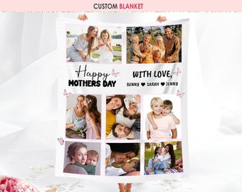 Personalized Blanket Photo Gift for Mom Custom Birthday Gift For Mother Custom Photo Gift From Daughter Blanket Photo Collage Mothers Day