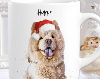 Custom Dog Portrait Coffee Mug, Personalized Pet Photo Gift