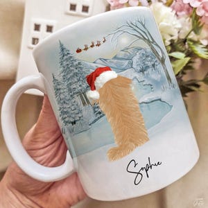 Personalisierte Pekinese Hundetasse: Handgemaltes Weihnachtsgeschenk