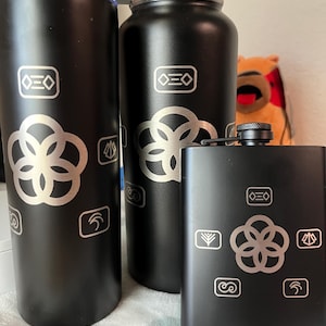Warframe- Focus Tree Flask/20oz tumbler/32oz tumbler stainless steel custom laser engraved