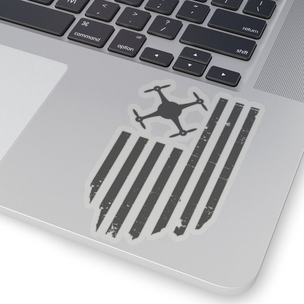 Drone Sticker, United States Flag Sticker with drone,