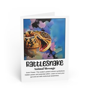 Rattlesnake Totem Spirit-Animal Greeting Card, Spiritual, Metaphysical, Divination, Spirit Animal Inspirational cards, Gift for Best Friends