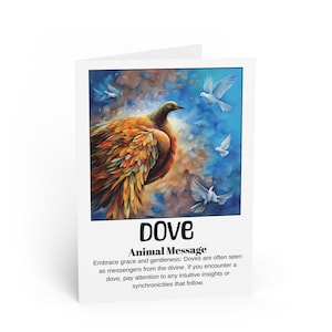 Dove Totem Spirit-Animal Greeting Card, Spiritual, Metaphysical, Divination, Spirit Animal Inspirational cards, Gift for Best Friends