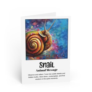 Snail Spirit-Animal Greeting Card, Totem, Spiritual, Metaphysical, Divination, Spirit Animal Inspirational cards, Gift for Best Friends