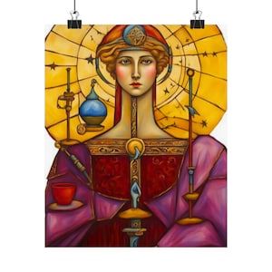 Poster - Divine Feminine Power, Unleash Your Empress: Wall Art Poster, Sacred for Sacred Bee-ings, Divination, Spiritual, 8&quot; x 11&quot;