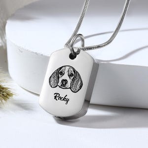 Urn Necklace for Pet Ashes Custom Pet Photo Personalized Cremation Jewelry Pet Urn for Ashes Necklace Pet Urn Necklace For Cat Dog Memorial