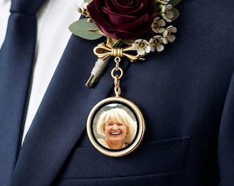 Aangepaste foto reversspeld voor bruidegom huwelijkscadeau aangepaste foto boutonnière reversspeld bruiloft herdenkingsspeld bruiloft aandenken voor cadeau bruidegom