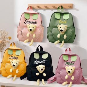 Teddy Bear Backpack, Custom Toddler School Bag with Name, Birthday Gifts for Children, Back to School, Preschool Backpack, Gifts for Kids