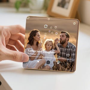 Benutzerdefinierte Musik-Kühlschrankmagnet, Spieluhr des ganzen Songs abspielen, personalisierter Foto-Musik-Kühlschrankmagnet, Anrufbeantworter-Andenken, Jahrestagsgeschenk für ihn