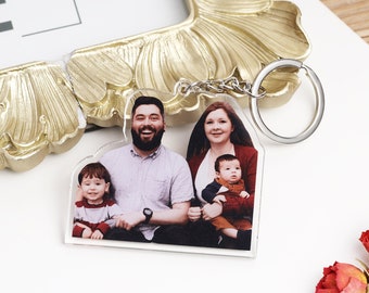 Personalized Photo Keychain, Custom Keychain, Personalized Gift for Him, CUTE Keychain, Birthday Gift For Family, Gift for Her Him