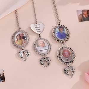 Erinnerungs-Quasten-Foto-Anhänger mit Engelsflügeln, Gedenk-Abschluss-Geschenk für sie, Gedenk-Abschluss-Quasten-Anhänger für Grad Cap