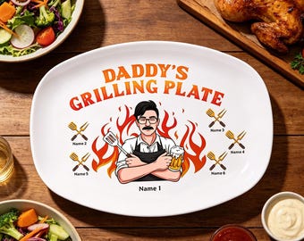 Plancha para barbacoa de papá: regalo personalizado para el Día del Padre, plancha de melamina con nombre personalizado, regalo divertido de los hijos para papá, regalo de cumpleaños.