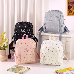 Sac à dos personnalisé avec prénom pour enfant, cadeaux personnalisés pour la maternelle, cartable avec prénom brodé pour la rentrée des tout-petits, cadeaux d'anniversaire