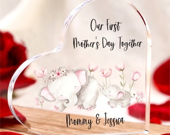 Our First Mother's Day Together Acrylic Keepsake Block Gift for New Mum, 1st Mothers Day Gift, Mother's Day, New Born Gift