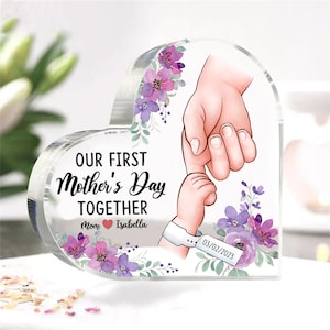 Our First Mother's Day Together Acrylic Keepsake Block Gift for New Mom, 1st Mothers Day Gift, Mother's Day, New Baby Gift for Wife zdjęcie 1