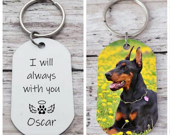 Pet Memorial Keychain, Pet Loss Gift, Custom Dog Picture Keychain,Pet Memorial Gift,Dog Remembrance Gift,Dog Passing Away, Pet Sympathy Gift