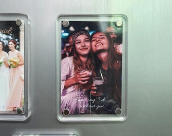 Bridesmaid Proposal Photo Frame, Custom Acrylic Fridge Magnetic Photo Frames with Personalized Photos, Photo Frame with Custom Text