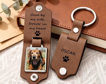 Pet Memorial Keychain, Pet Loss Gift, Pet Sympathy Gift, Custom Dog Picture Keychain,Pet Memorial Gift,Dog Remembrance Gift,Dog Passing Away
