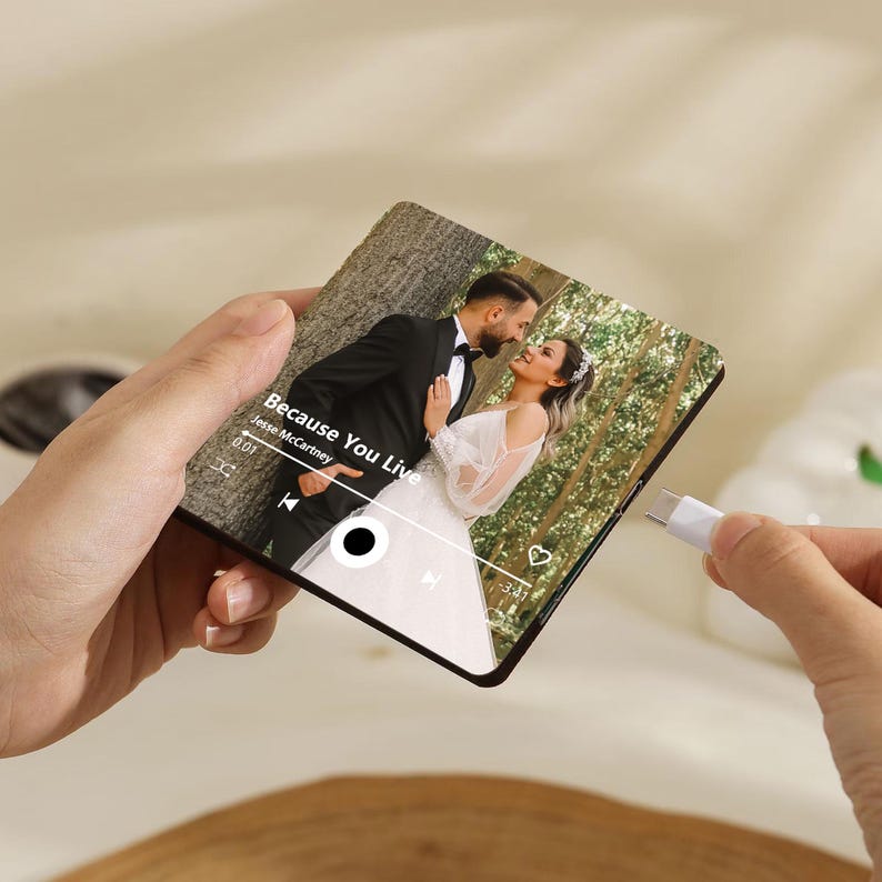 Personalisierter Kühlschrankmagnet mit Musikfoto, individueller Musikmagnet mit dem kompletten Song, Jubiläumsgeschenk für ihn Bild 13