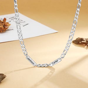 Collar personalizado para hombre, collar personalizado para papá con el nombre de los niños, collar para padre, regalo personalizado para papá, joyas para papá, regalo para esposo