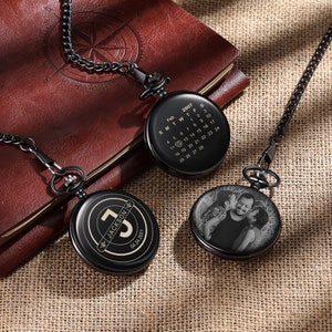 Personalized Pocket Watch for Fathers Day Gift, Graduation Gifts for Him, Custom Pocket Watch for Best Man, Gifts for Dad, Anniversary Gifts
