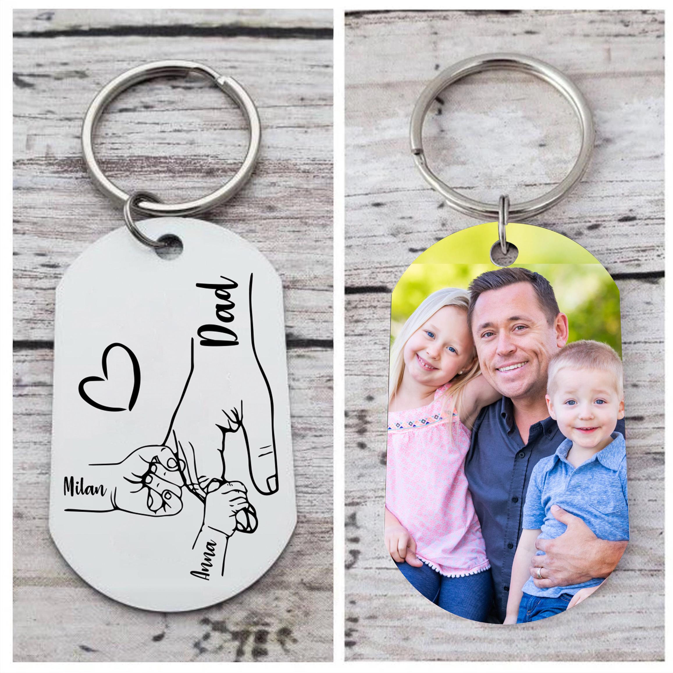 Portachiavi 'Best Papa Ever' In Acciaio Inossidabile - Regalo Sentimentale Per Papà Da Figlio O Figlia - 2