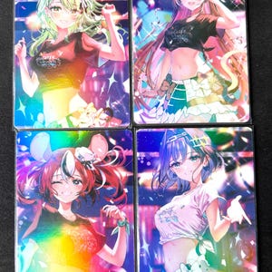 Cards - Hololive Council,Bright Parade,  Fauna Ceres, Haakos Baelz, Kronoii, Nanashi Mumei Enchanting Shiny Holographic Cards Special Set