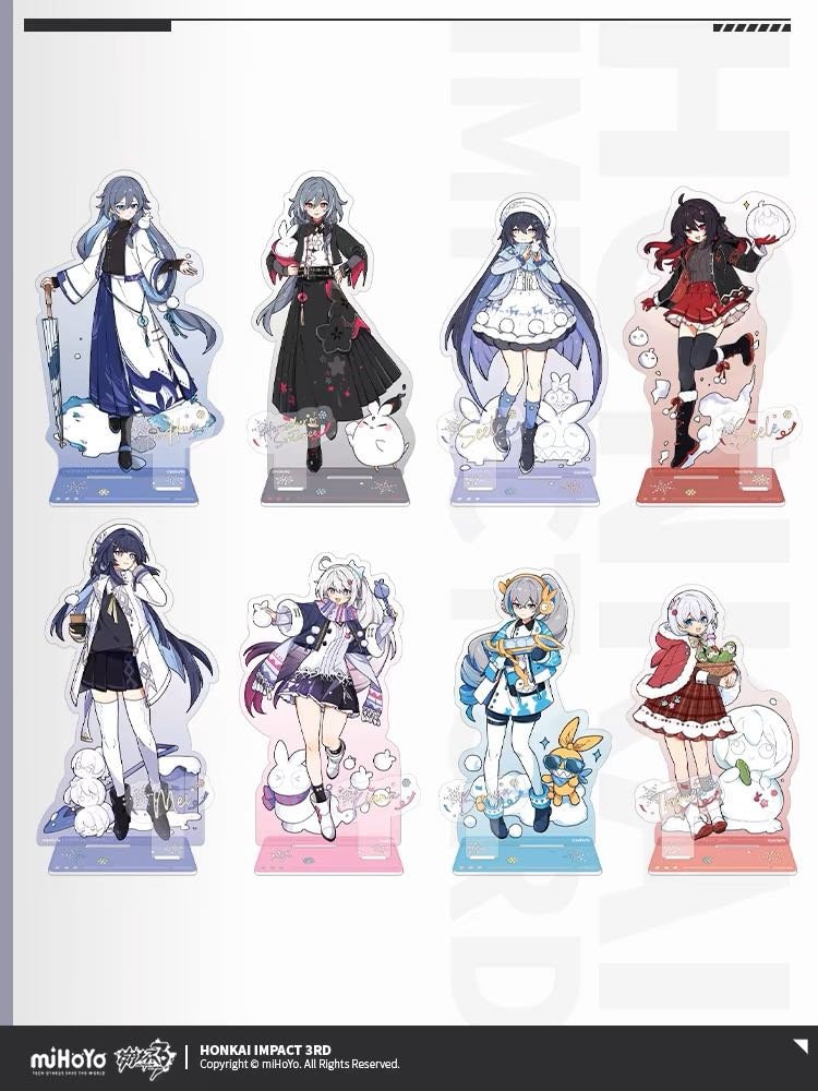 Honkai Impact 3rd Winter Set Kiana, Mei, Bronya, Fu Hua, Seele