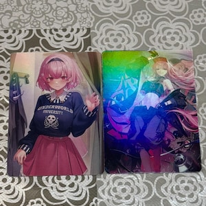 Hololive Mori Calliope New Outfit 2-piece Holographic Card Set University & Concert Outfit, Cool, Cute #deadbeat