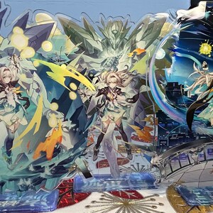 Honkai Star Rail Firefly Acrylic Stands Holographic Cards Firefly Sexy Swimsuit Bunnysuit Card Collectible Sleeved 10 Card Set Fire fly