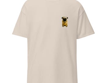 Pug Dog Graphic T-Shirt, Dog Lover Gift, UK Printed