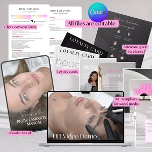 Brow training course - beauty templates social media instagram - client consent form - esthetician