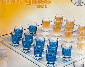 Juego de damas clásico completo con caja original – Juego de mesa de estilo vintage