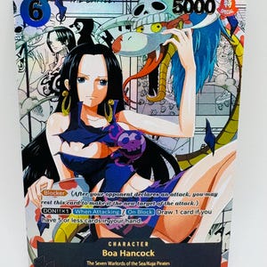 One Piece Goddess Boa Hancock #2 Manga Elegance Doujin Kawai DIY Anime Card