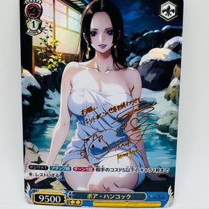 One Piece Goddess Boa Hancock Hot Spring Special Doujin Kawai DIY Anime Card