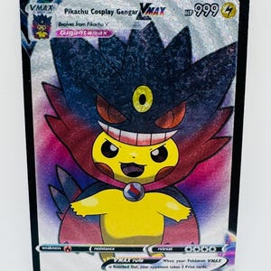 Pokémon Pikachu Anime Cosplay #44 DIY Kawaii Doujin Holo Cartão Personalizado