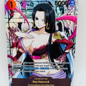 One Piece Goddess Boa Hancock Manga Elegance Doujin Kawai DIY Anime Card