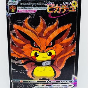 Pokémon Pikachu Anime Cosplay #31 DIY Kawaii Doujin Holo Cartão Personalizado