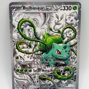 Pokémon Manga Bulbasaur Special Doujin Kawai DIY Anime Card